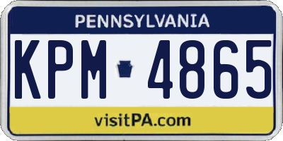 PA license plate KPM4865