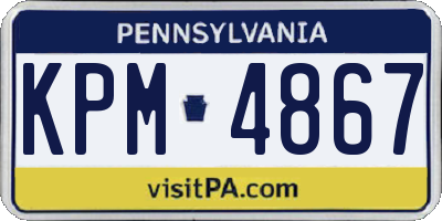 PA license plate KPM4867