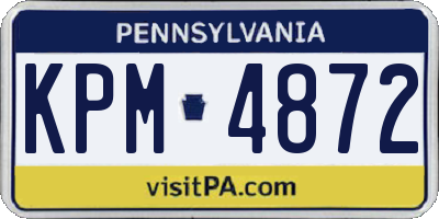 PA license plate KPM4872