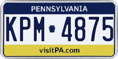 PA license plate KPM4875