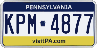 PA license plate KPM4877