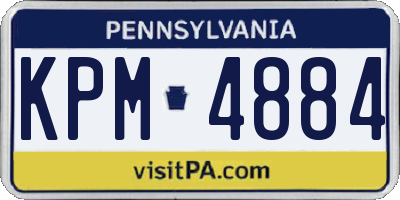 PA license plate KPM4884