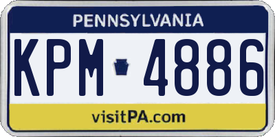 PA license plate KPM4886