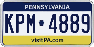 PA license plate KPM4889