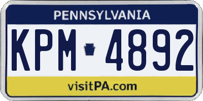 PA license plate KPM4892