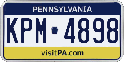 PA license plate KPM4898