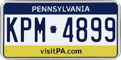 PA license plate KPM4899