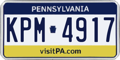 PA license plate KPM4917