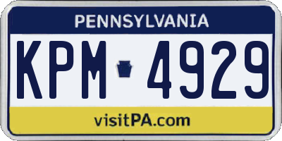 PA license plate KPM4929