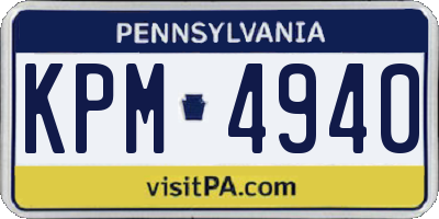 PA license plate KPM4940