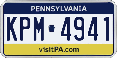 PA license plate KPM4941