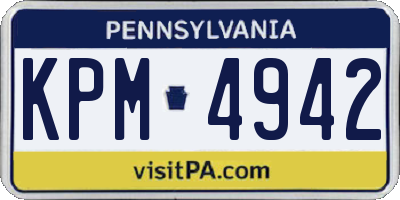 PA license plate KPM4942
