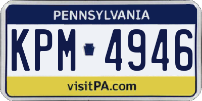 PA license plate KPM4946