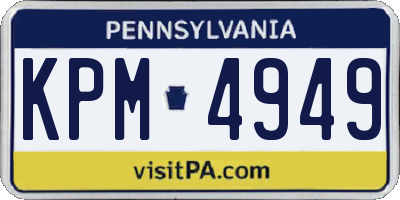 PA license plate KPM4949