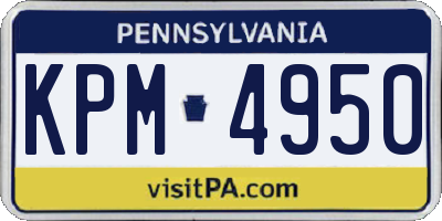 PA license plate KPM4950