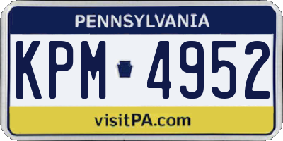 PA license plate KPM4952