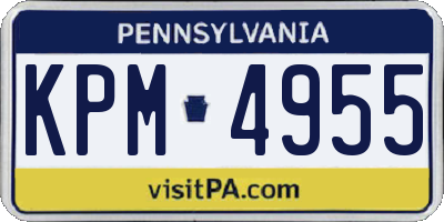 PA license plate KPM4955