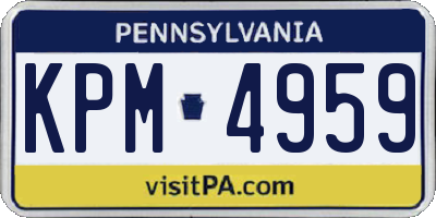 PA license plate KPM4959