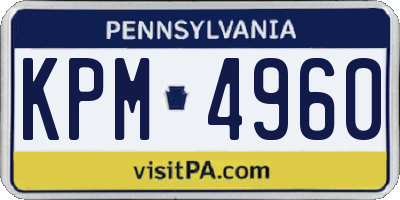 PA license plate KPM4960