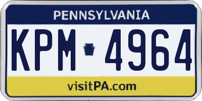 PA license plate KPM4964