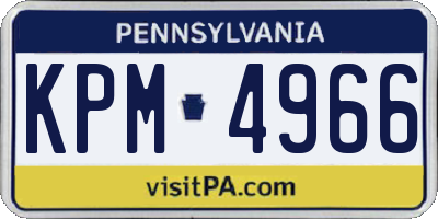 PA license plate KPM4966