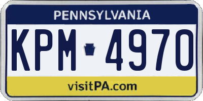 PA license plate KPM4970