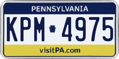 PA license plate KPM4975