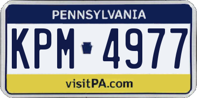 PA license plate KPM4977