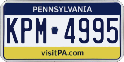 PA license plate KPM4995