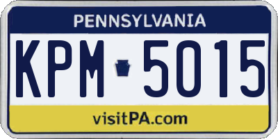 PA license plate KPM5015
