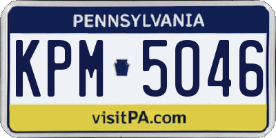 PA license plate KPM5046