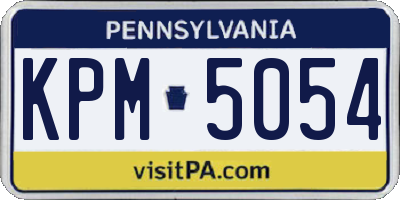PA license plate KPM5054