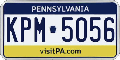 PA license plate KPM5056