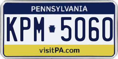 PA license plate KPM5060