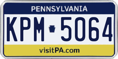 PA license plate KPM5064