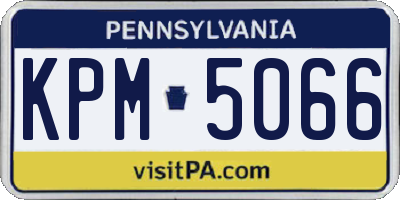 PA license plate KPM5066