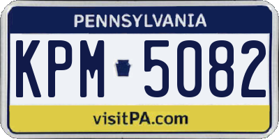 PA license plate KPM5082