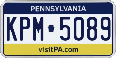 PA license plate KPM5089