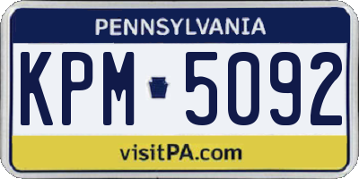 PA license plate KPM5092