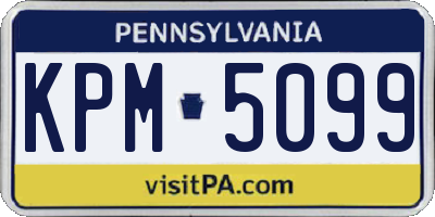 PA license plate KPM5099