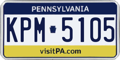 PA license plate KPM5105
