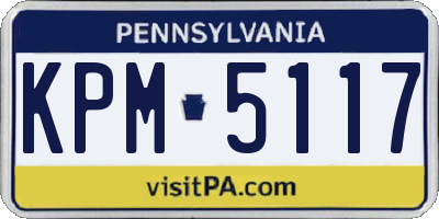PA license plate KPM5117