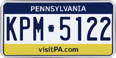 PA license plate KPM5122