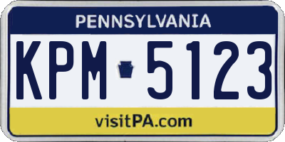 PA license plate KPM5123