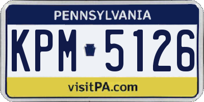PA license plate KPM5126