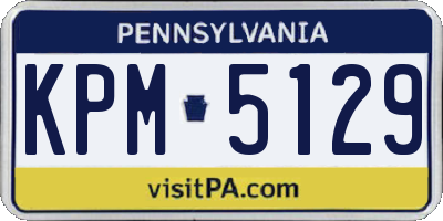PA license plate KPM5129