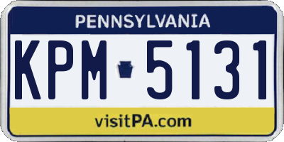 PA license plate KPM5131