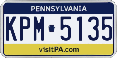PA license plate KPM5135