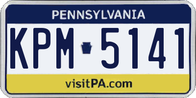 PA license plate KPM5141