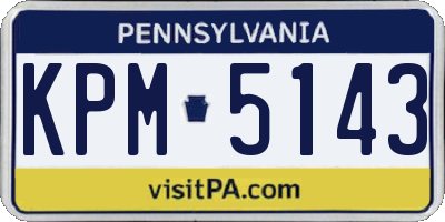 PA license plate KPM5143
